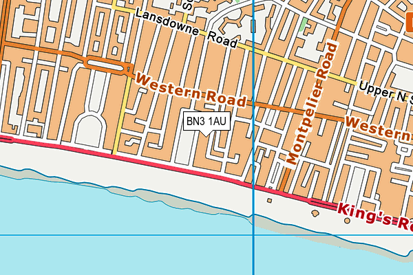 BN3 1AU map - OS VectorMap District (Ordnance Survey)