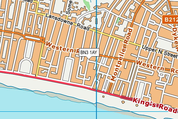BN3 1AY map - OS VectorMap District (Ordnance Survey)