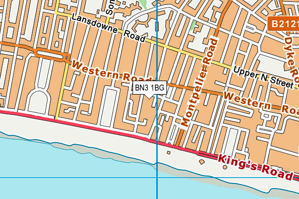 BN3 1BG map - OS VectorMap District (Ordnance Survey)