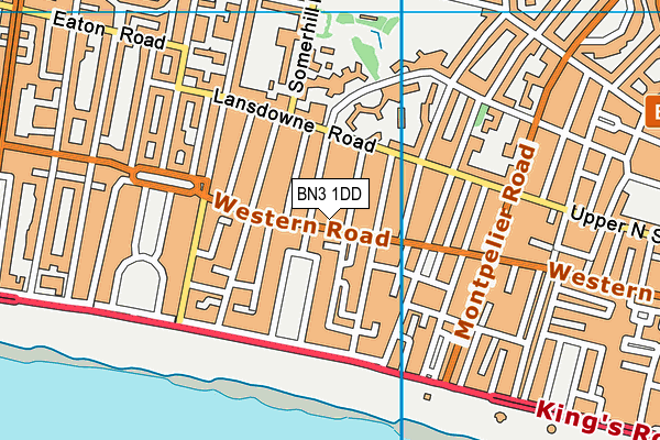 BN3 1DD map - OS VectorMap District (Ordnance Survey)