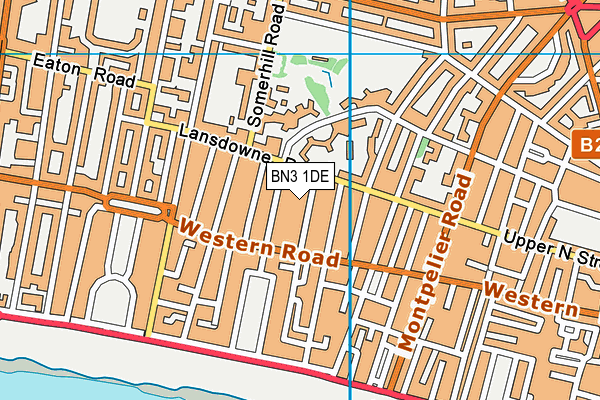 BN3 1DE map - OS VectorMap District (Ordnance Survey)