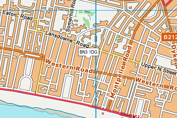 BN3 1DG map - OS VectorMap District (Ordnance Survey)