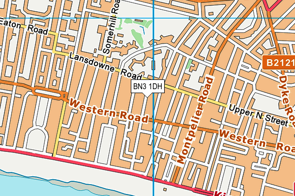 BN3 1DH map - OS VectorMap District (Ordnance Survey)