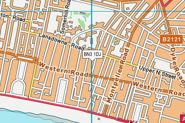 BN3 1DJ map - OS VectorMap District (Ordnance Survey)
