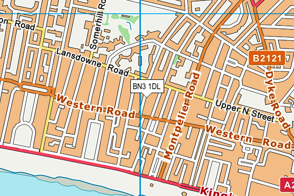 BN3 1DL map - OS VectorMap District (Ordnance Survey)