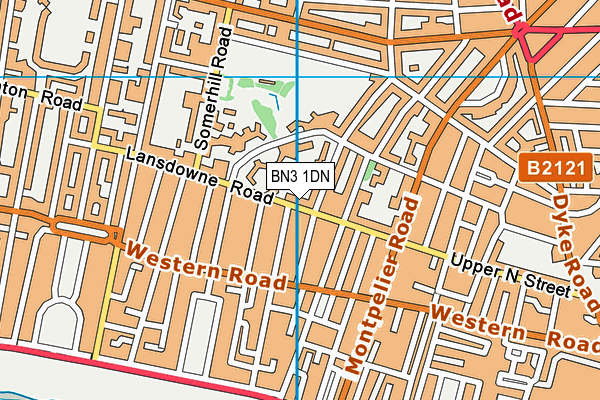 BN3 1DN map - OS VectorMap District (Ordnance Survey)