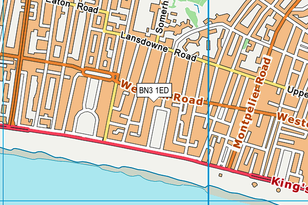 BN3 1ED map - OS VectorMap District (Ordnance Survey)