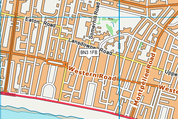 BN3 1FB map - OS VectorMap District (Ordnance Survey)