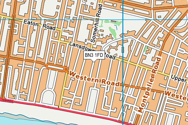 BN3 1FD map - OS VectorMap District (Ordnance Survey)