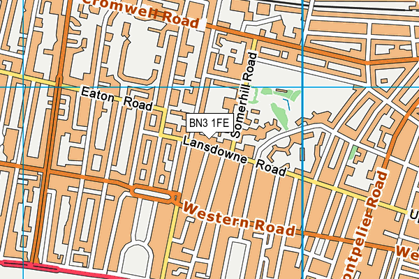 BN3 1FE map - OS VectorMap District (Ordnance Survey)