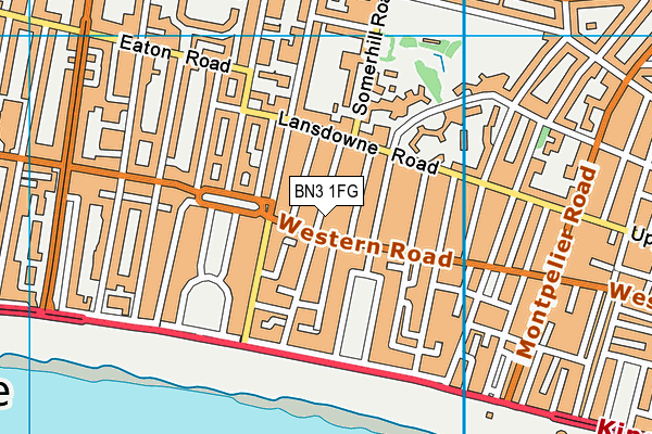 Map of 68 LANSDOWNE PLACE HOVE LIMITED at district scale