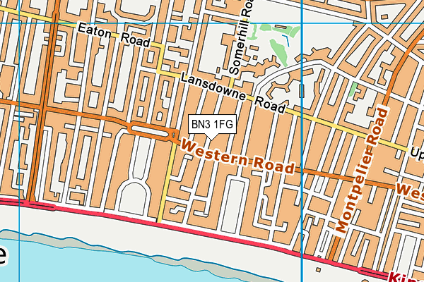 BN3 1FG map - OS VectorMap District (Ordnance Survey)