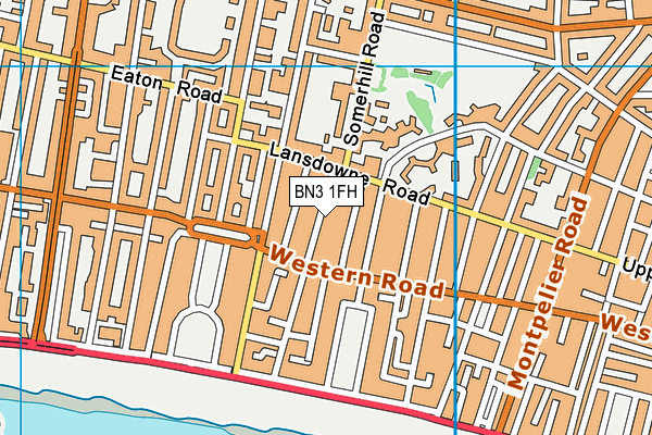 BN3 1FH map - OS VectorMap District (Ordnance Survey)