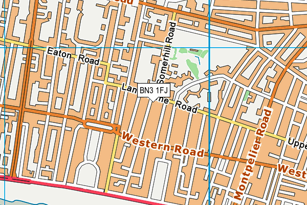 BN3 1FJ map - OS VectorMap District (Ordnance Survey)