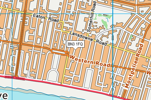 BN3 1FQ map - OS VectorMap District (Ordnance Survey)
