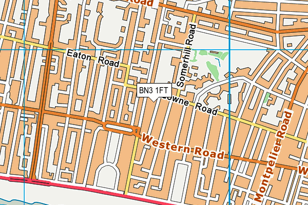 BN3 1FT map - OS VectorMap District (Ordnance Survey)