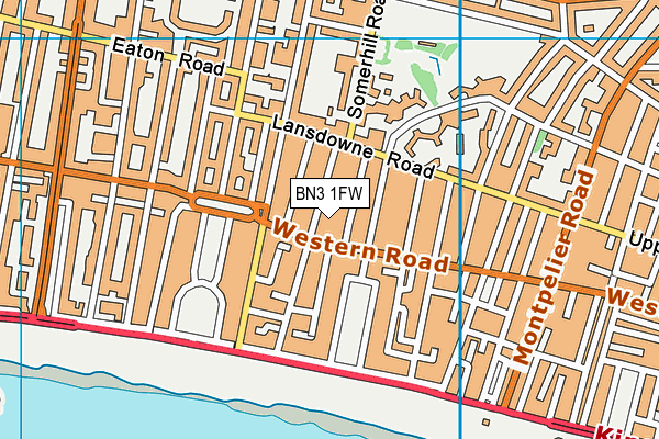 BN3 1FW map - OS VectorMap District (Ordnance Survey)