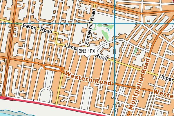 BN3 1FX map - OS VectorMap District (Ordnance Survey)