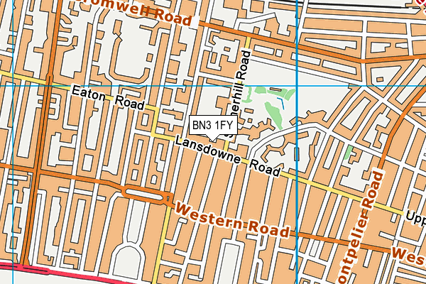 BN3 1FY map - OS VectorMap District (Ordnance Survey)