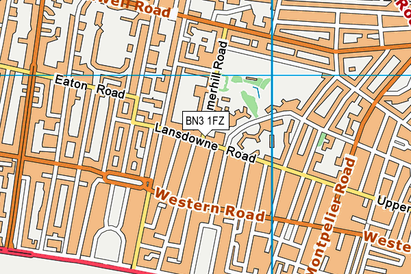 BN3 1FZ map - OS VectorMap District (Ordnance Survey)