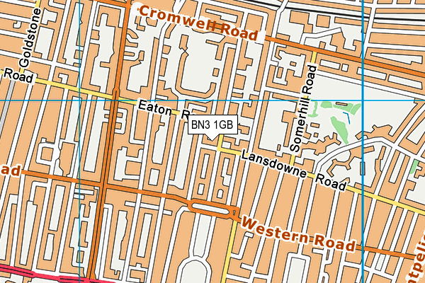 BN3 1GB map - OS VectorMap District (Ordnance Survey)
