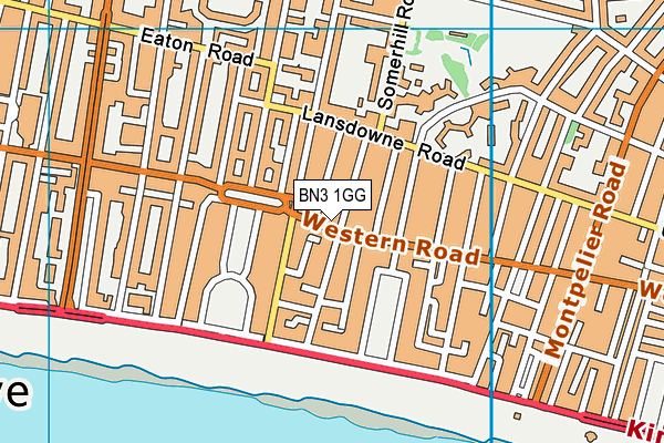 BN3 1GG map - OS VectorMap District (Ordnance Survey)