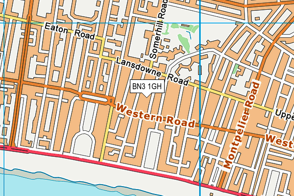 BN3 1GH map - OS VectorMap District (Ordnance Survey)