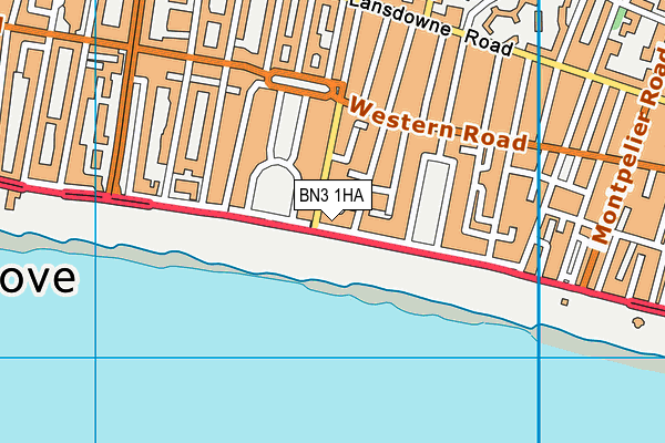 BN3 1HA map - OS VectorMap District (Ordnance Survey)