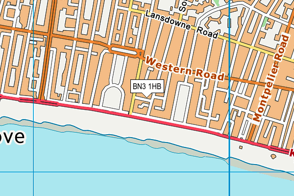 BN3 1HB map - OS VectorMap District (Ordnance Survey)