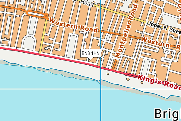 BN3 1HN map - OS VectorMap District (Ordnance Survey)