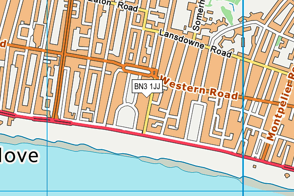 BN3 1JJ map - OS VectorMap District (Ordnance Survey)
