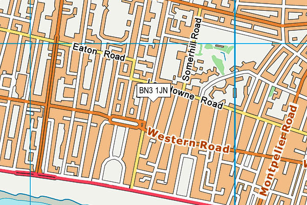 BN3 1JN map - OS VectorMap District (Ordnance Survey)