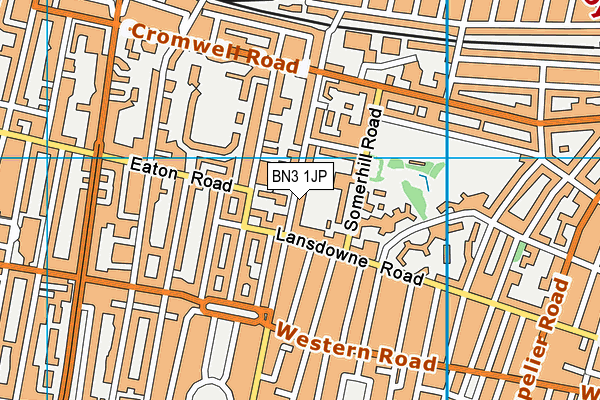 BN3 1JP map - OS VectorMap District (Ordnance Survey)