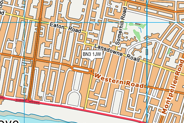 BN3 1JW map - OS VectorMap District (Ordnance Survey)