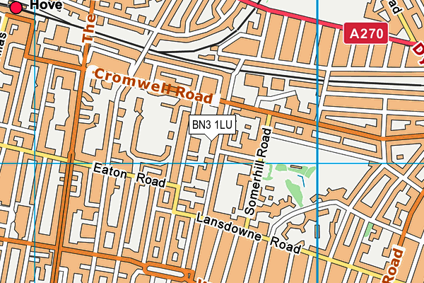 BN3 1LU map - OS VectorMap District (Ordnance Survey)