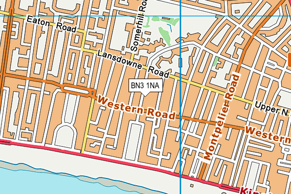 BN3 1NA map - OS VectorMap District (Ordnance Survey)