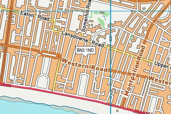 BN3 1ND map - OS VectorMap District (Ordnance Survey)