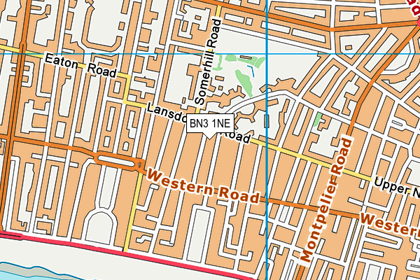 BN3 1NE map - OS VectorMap District (Ordnance Survey)