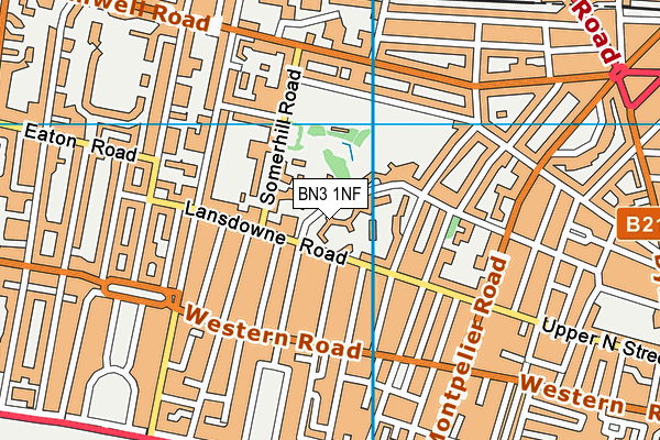 BN3 1NF map - OS VectorMap District (Ordnance Survey)