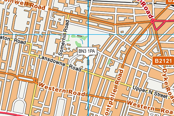 BN3 1PA map - OS VectorMap District (Ordnance Survey)