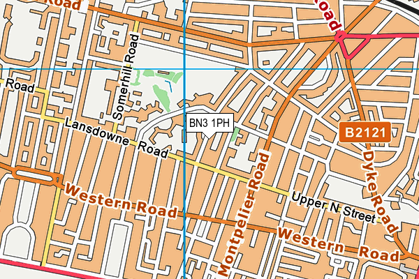 BN3 1PH map - OS VectorMap District (Ordnance Survey)