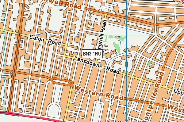 BN3 1RU map - OS VectorMap District (Ordnance Survey)