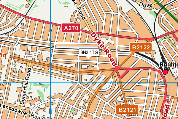 BN3 1TG map - OS VectorMap District (Ordnance Survey)