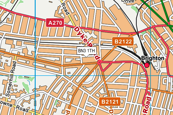 BN3 1TH map - OS VectorMap District (Ordnance Survey)
