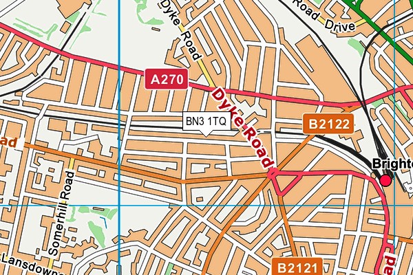 BN3 1TQ map - OS VectorMap District (Ordnance Survey)