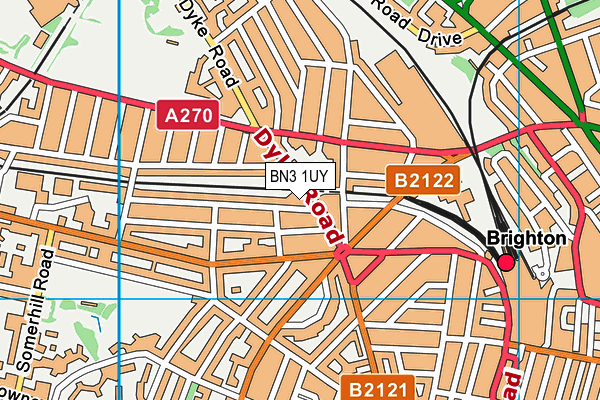 BN3 1UY map - OS VectorMap District (Ordnance Survey)