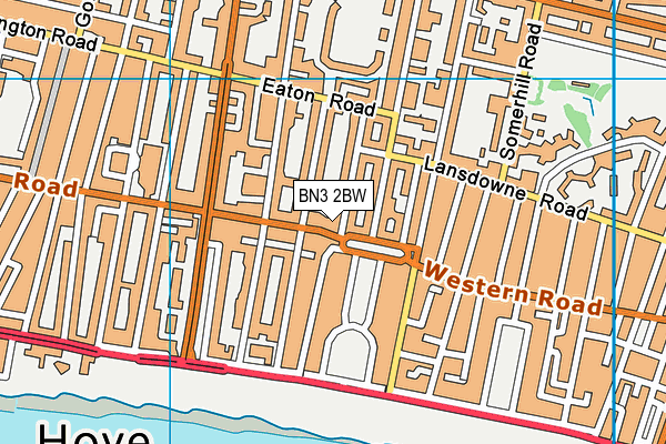 BN3 2BW map - OS VectorMap District (Ordnance Survey)