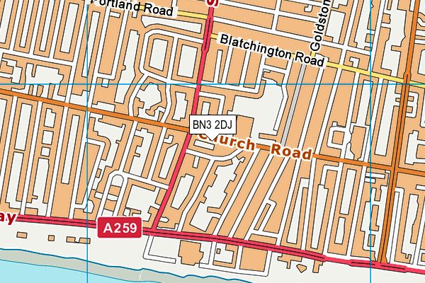 Map of 10 EATON GARDENS (HOVE) LIMITED at district scale