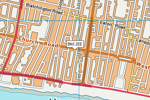 BN3 2EE map - OS VectorMap District (Ordnance Survey)