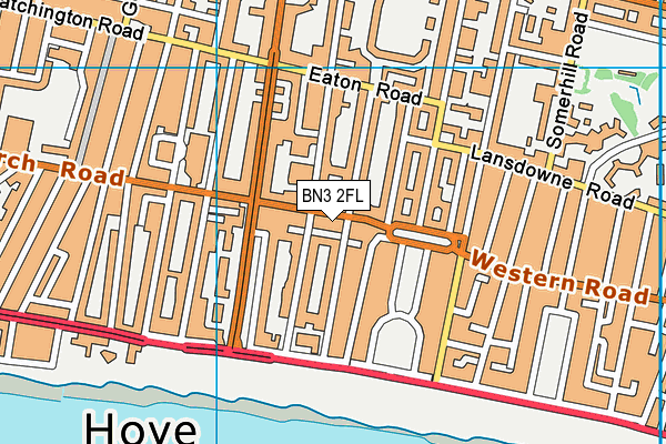 BN3 2FL map - OS VectorMap District (Ordnance Survey)